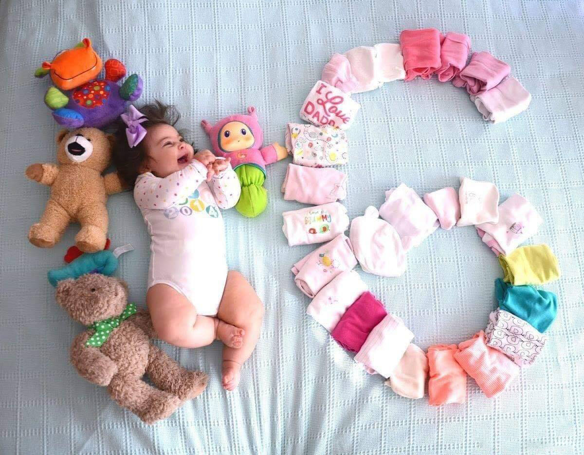 Ideas para fotos de bebes mes a mes 6