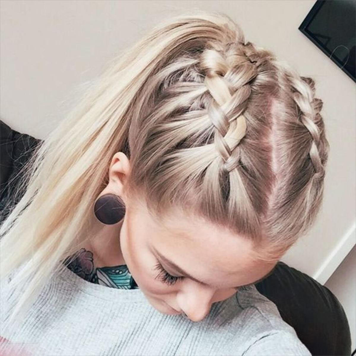 Trenzas con cola de caballo 15