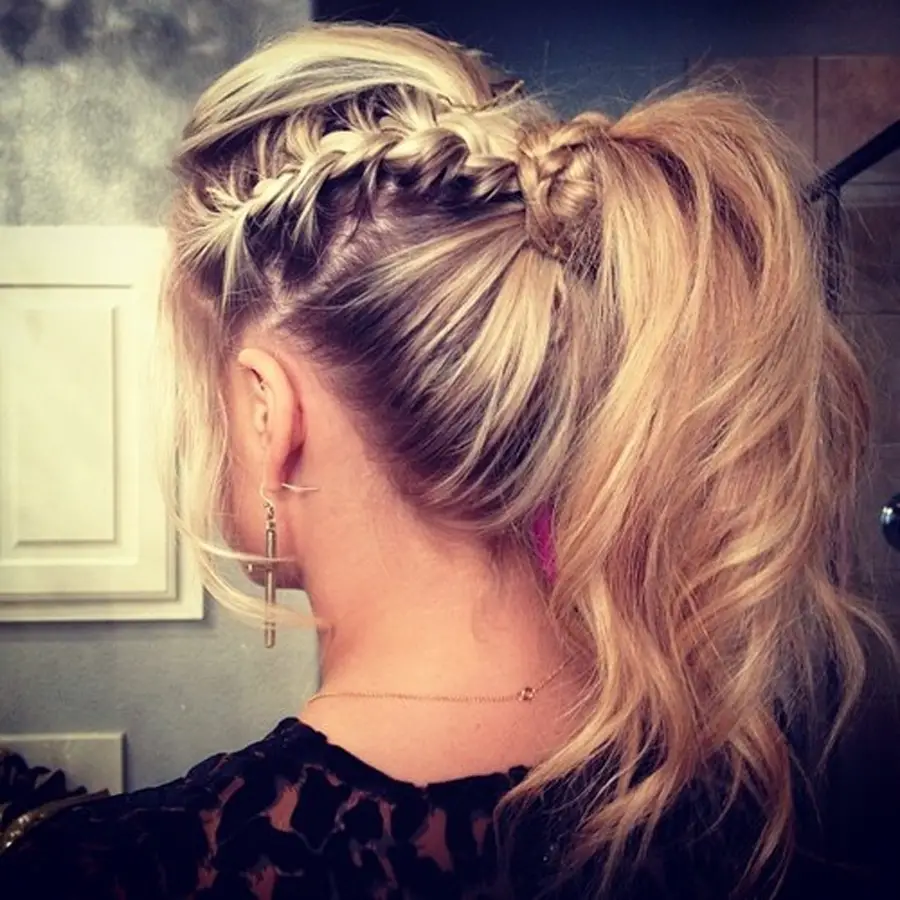 Trenzas con cola de caballo 20