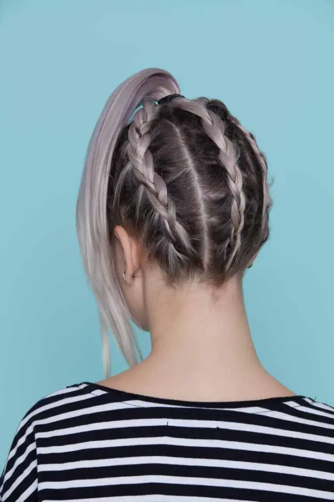 Trenzas con cola de caballo 21