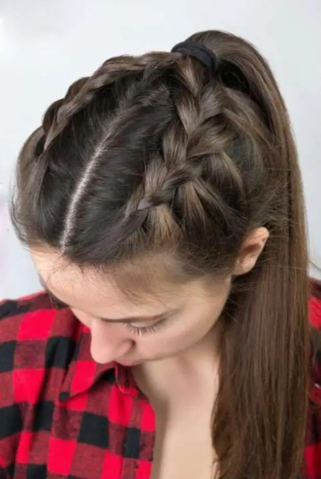 Trenzas con cola de caballo 7