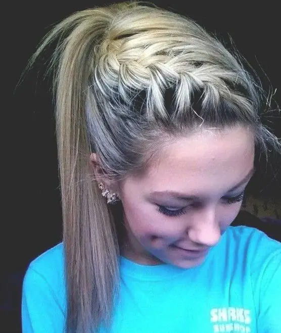 Trenzas con cola de caballo 9