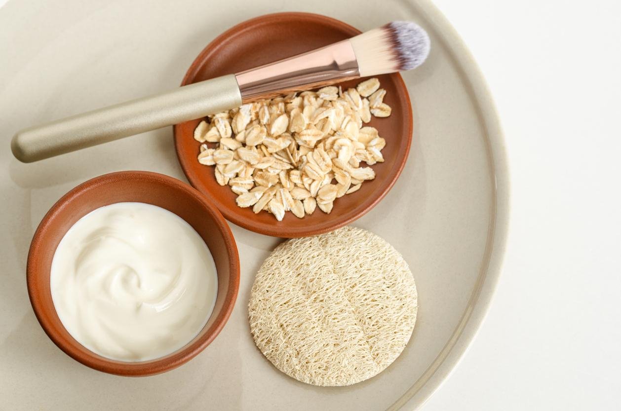 como quitar las manchas de la cara avena y yogur