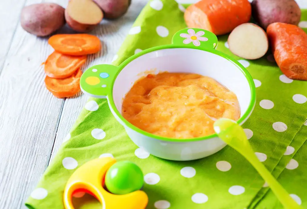 menu para bebes de 7 meses pure de batata