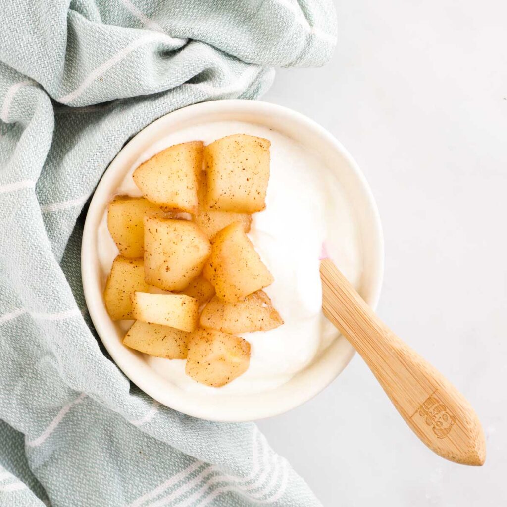 comidas para bebes de 6 meses manzana guisada