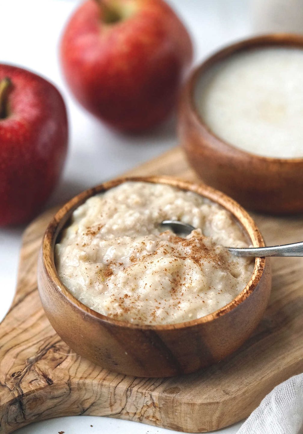 comidas para bebes de 7 meses gachas de avena y manzana